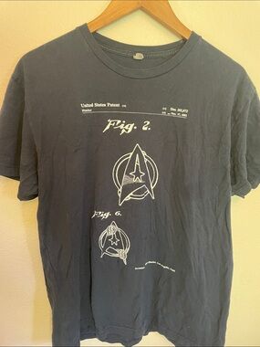 Graphic Star Trek Patent Men's T-Shirt - navy blue